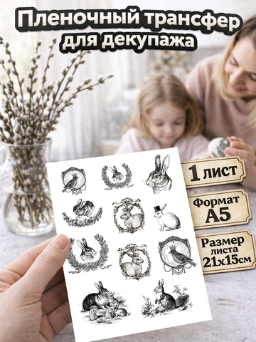 5216 Пленочный трансфер декупажная карта, формат А5, ProArt