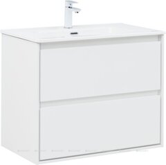 Aquanet 340154 Тумба с раковиной Милан 80 цв. белый глянец (340154) фото