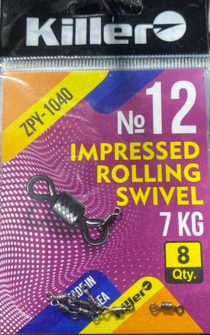 Вертлюг Killer Impressed Rolling Swivel №12, арт1040
