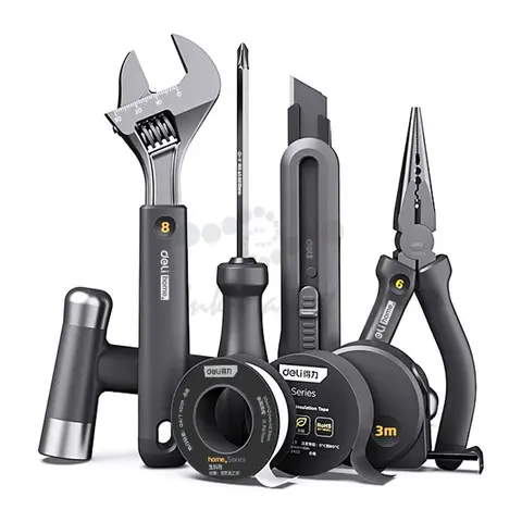 Набор ручного инструмента "Home Series Black" Deli HT0008  8 предметов