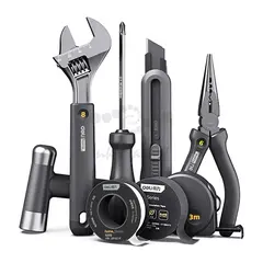 Набор ручного инструмента "Home Series Black" Deli HT0008  8 предметов