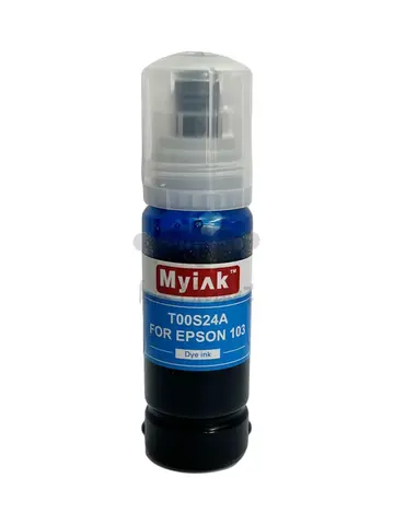 Чернила Myink голубые для EPSON EcoTank (T00S24A) L1110/L3050, L3150/L5190 - 70мл, cyan, Dye
