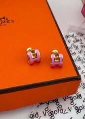 Серьги пусеты HERMES качество yellow VGOLD