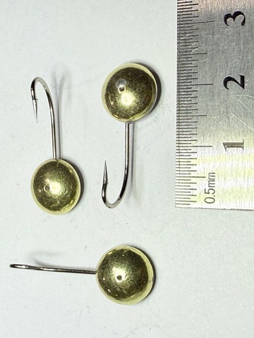 Мормышка Mustad тип 310 цв: латунь (2,6гр. d-10мм)