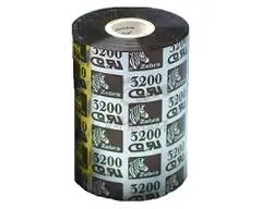 Zebra Wax/Resin Ribbon, 56mmx74m (2.2inx242ft), 3200, High Performance, 12mm (0.5in) core