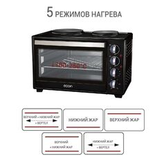 Духовка электрическая, Econ, ECO-GP3222MO, 32 л, 1600 Вт, чер, 13799