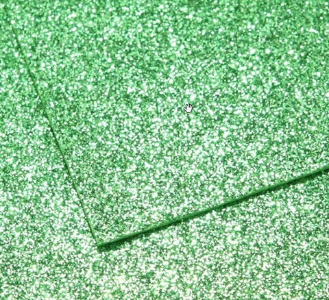 Фоамиран глиттерный 1,5мм Светло - зеленый размер 60x70см (3шт)