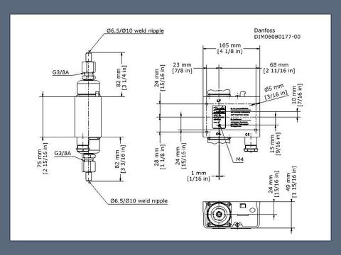 Реле дифференциального давления MP55A Danfoss 060B017791