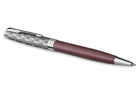 Ручка шариковая Parker Sonnet Premium 2021, K537, Metal & Red Lacquer CT (2119783)