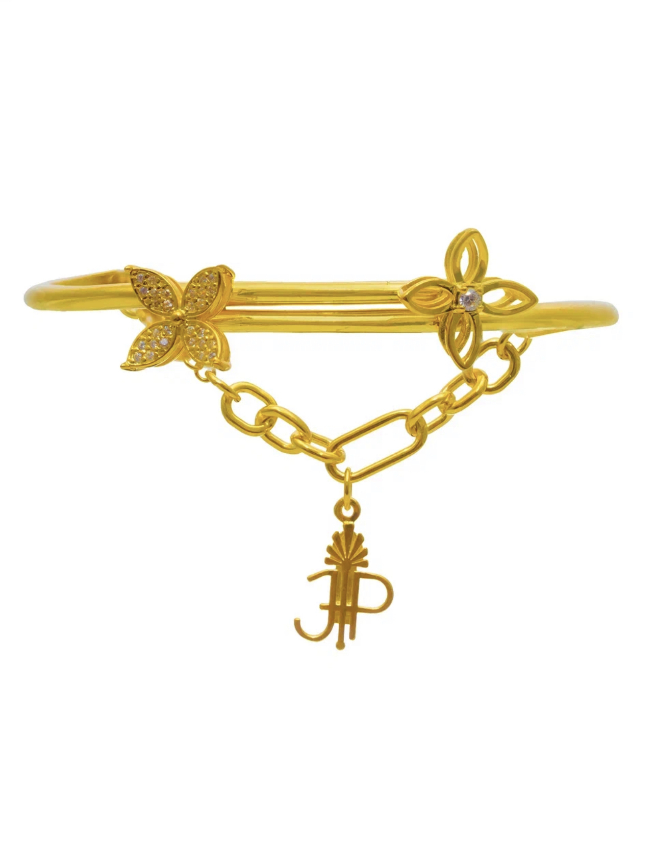 YP tag bracelet in gold with diomonds