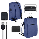 Рюкзак для ноутбука 15.6" с USB и AUX портом с замком (Синий)