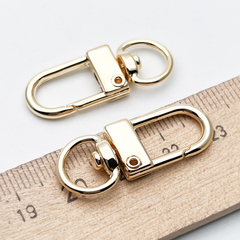 Замок-карабин, цвет золото, размер 32*12 мм, цена за 1 шт