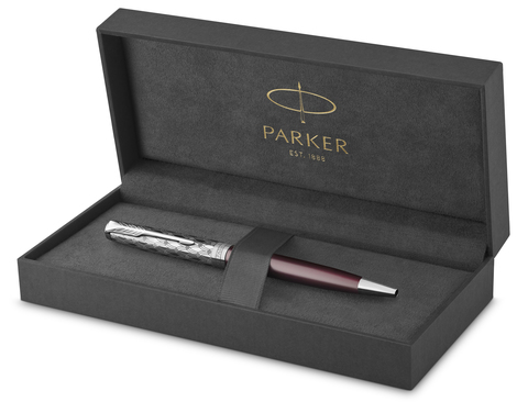 Ручка шариковая Parker Sonnet Premium 2021, K537, Metal & Red Lacquer CT (2119783)