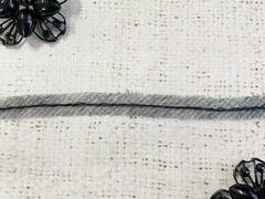 Лента нитепрошивная с усилением по косой с нитью, ш 1 см, серый