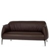 Двухместный диван Gun 150 см, тёмно-коричневая натуральная кожа