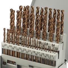 Набор сверл по металлу 1-5,9мм 50шт DIN338 HSSE-Co5 135° (мет. кейс) H-Tools 08347400