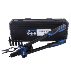 Заклепочник КОБАЛЬТ 360 мм, двуручный, резьбовые заклепки M3, M4, M5, M6, M8, M10, кейс (243-578)