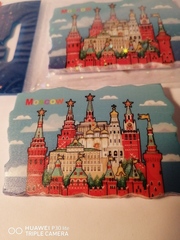 Магнит фреска полистоун с видами Москвы