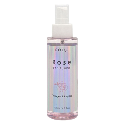 Мист спрей для лица Soqu Rose Facial Mist Collagen & Peptide, 125 мл