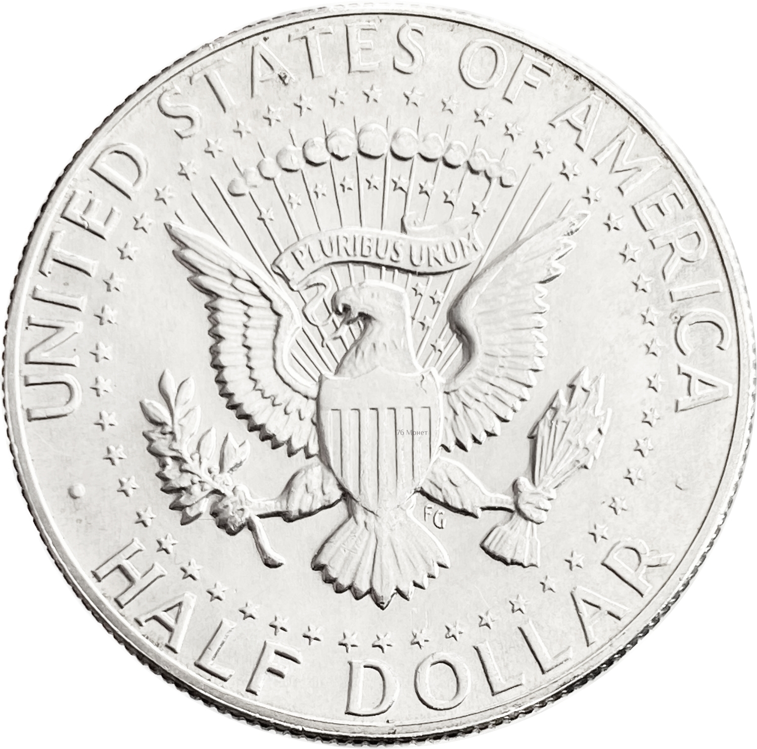 50 центов (1/2 доллара, half dollar) 1969 США D (Кеннеди)