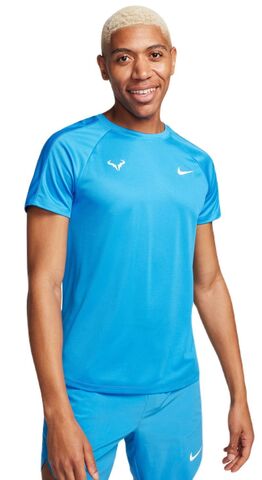 Теннисная футболка Nike Rafa Challenger Dri-Fit Tennis Top - light photo blue/white