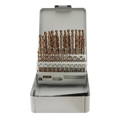 Набор сверл по металлу 1-5,9мм 50шт DIN338 HSSE-Co5 135° (мет. кейс) H-Tools 08347400