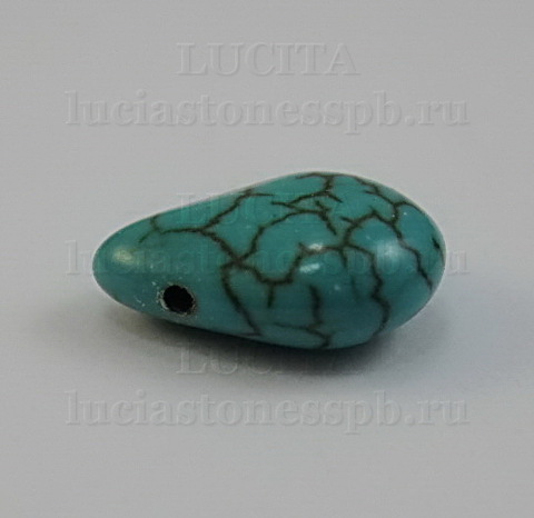 Бусина Говлит (тониров), "Капля", 13х9-10х5 мм ()
