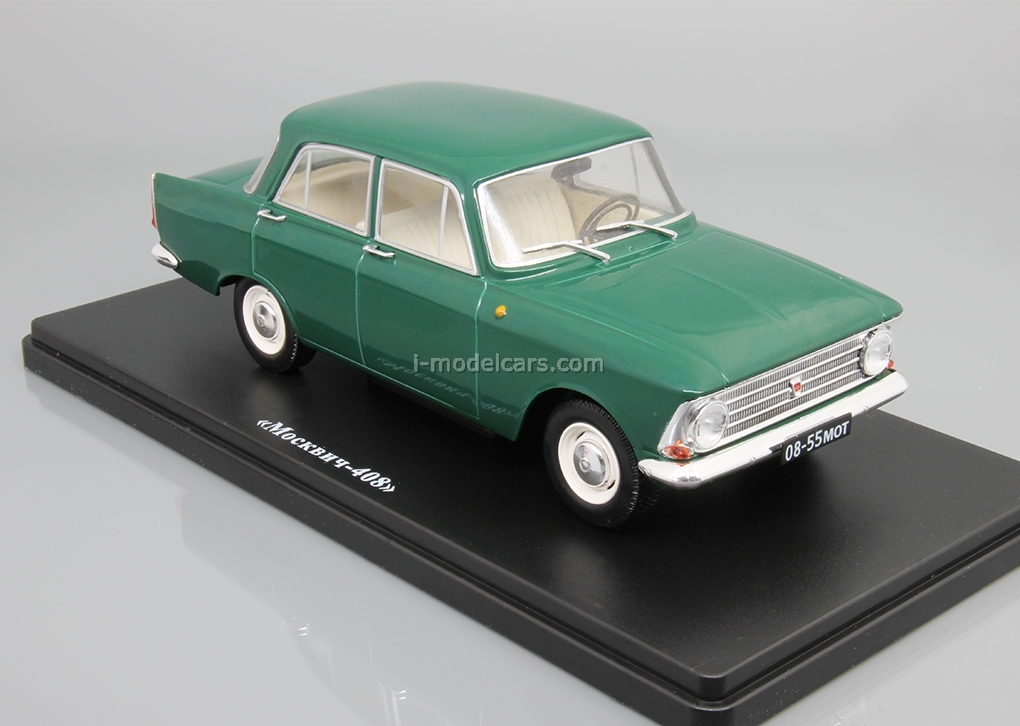 Moskvich 408 1964 dark green 1 24 Legendary Soviet cars Hachette 6