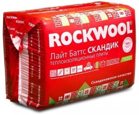 Утеплитель Rockwool (Роквул) Лайт Баттс Скандик (0,288м3) 12 плит х 50х800х600мм