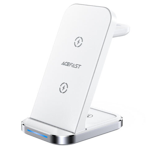 Беспроводная зарядка ACEFAST E15 desktop 3-в-1 wireless charging подставка, белый