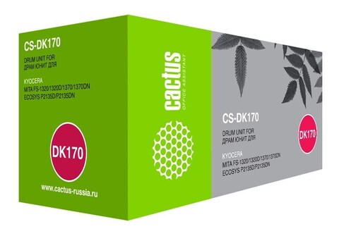 Фотобарабан (Drum-Unit) Cactus CS-DK170R (DK-170) черный для Kyocera Ecosys M2035, M2035dn, M2535 (100'000 стр.)