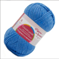 Пряжа "Подмосковная", 50% шерсть, 50% акрил, 100гр-250м, лесной колокольчик