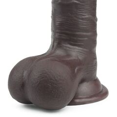 Темнокожий фаллоимитатор с присоской 7.8 Sliding Skin Dual Layer Dong - 19,5 см. - 