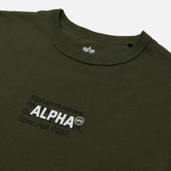 Футболка Alpha Industries Alpha Code Graphic Tee Olive (Оливковая)