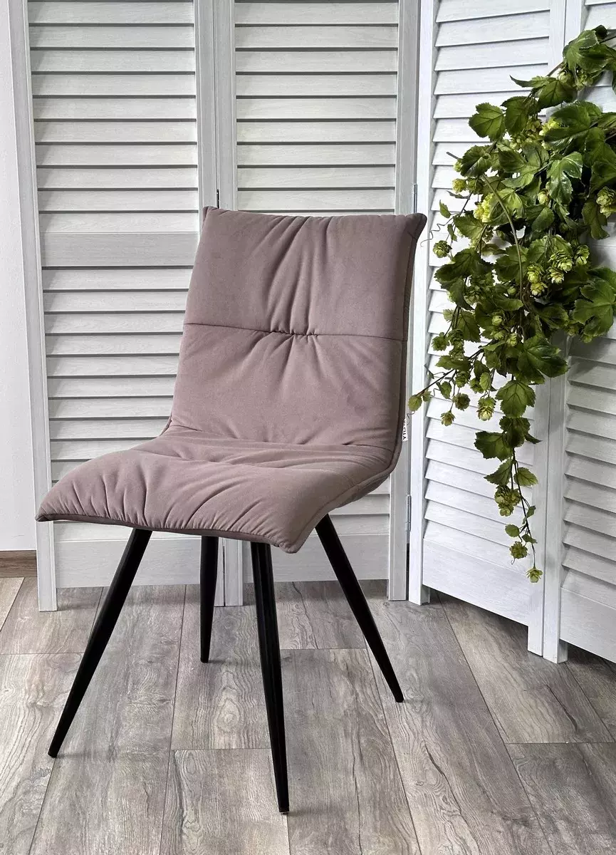Стул CIRA VT7002-4 Тауп, без пальчиковый велюр/ черный каркас М-City