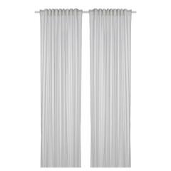 Комплект штор IKEA BYMOTT (БЮМОТТ), Серый в полоску, 120х250 см, 2 шт