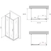 Abber AG30150B-S60B-S60B Душевой уголок, 150x60x195