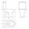 Унитаз-компакт безободковый BelBagno LOUNGE (BB045CPR + BB045/051T)