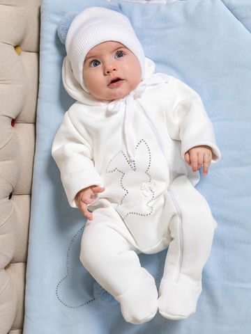 Комбинезон (термобелье) "Зайка" с молочным бантиком