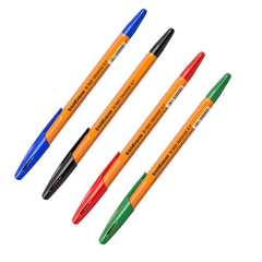 Ручка шариковая неавтоматическая ErichKrause R-301 Orange Stick 0.7 4цв 4шт
