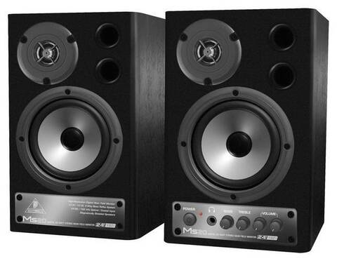 BEHRINGER MS20 2-полосная мониторная система (пара 3,6' мониторов), 2 х 10 Вт, цифровой и 2 аналоговых стереовхода