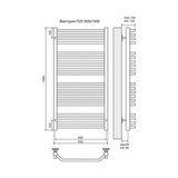 Полотенцесушитель электрический Terminus Виктория П20 500x1006, ТЭН HT-1 300W, левый/правый