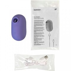 Вакуум-волновой стимулятор с вибрацией Satisfyer Pro To Go 2, фиолетовый