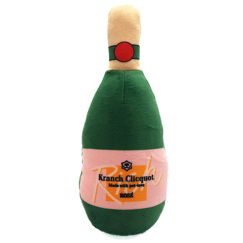 Игрушка для собак "Шампанское Kranch Clicqout" с пищалкой, 21 см