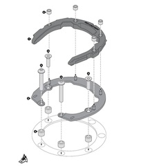 Крепление для сумок на бак PRO tank ring. Модели Honda с 5 винтами на баке