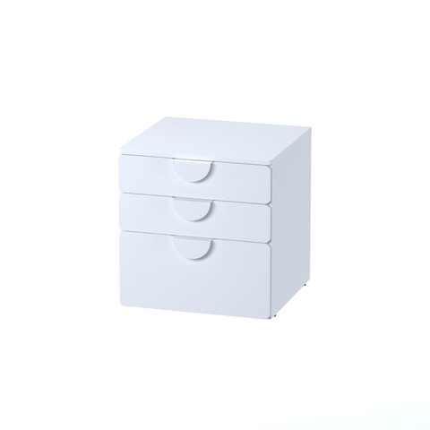 Комод с 3 выдвижными ящиками ПИКСИ, 60х57х60, робкий подснежник