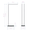 Decor Walther 0504834 Decor Walther Straight 2 Полотенцедержатель двойной 38xh80см, напольный, цвет: никель сатинированный