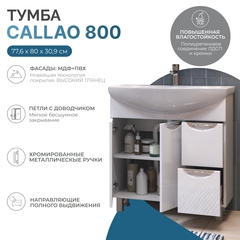 Тумба под раковину Callao 800-2-2 (Балтика)