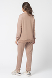 Cпортивный костюм для беременных и кормящих 16246 темно-бежевый