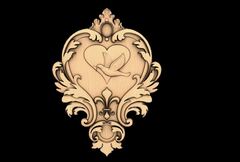 Силиконовый молд № 470 Голубь в сердце